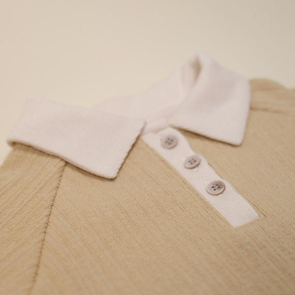 COLLARED MUSTARD BODYSUIT